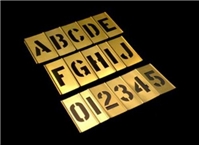 1 Inch Alpha Numeric Inter Locking Brass stencil Set - 92 Pieces