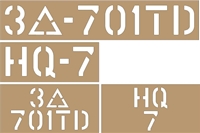 2" AND 3" BUMPER NUMBERS up to 10 characters
